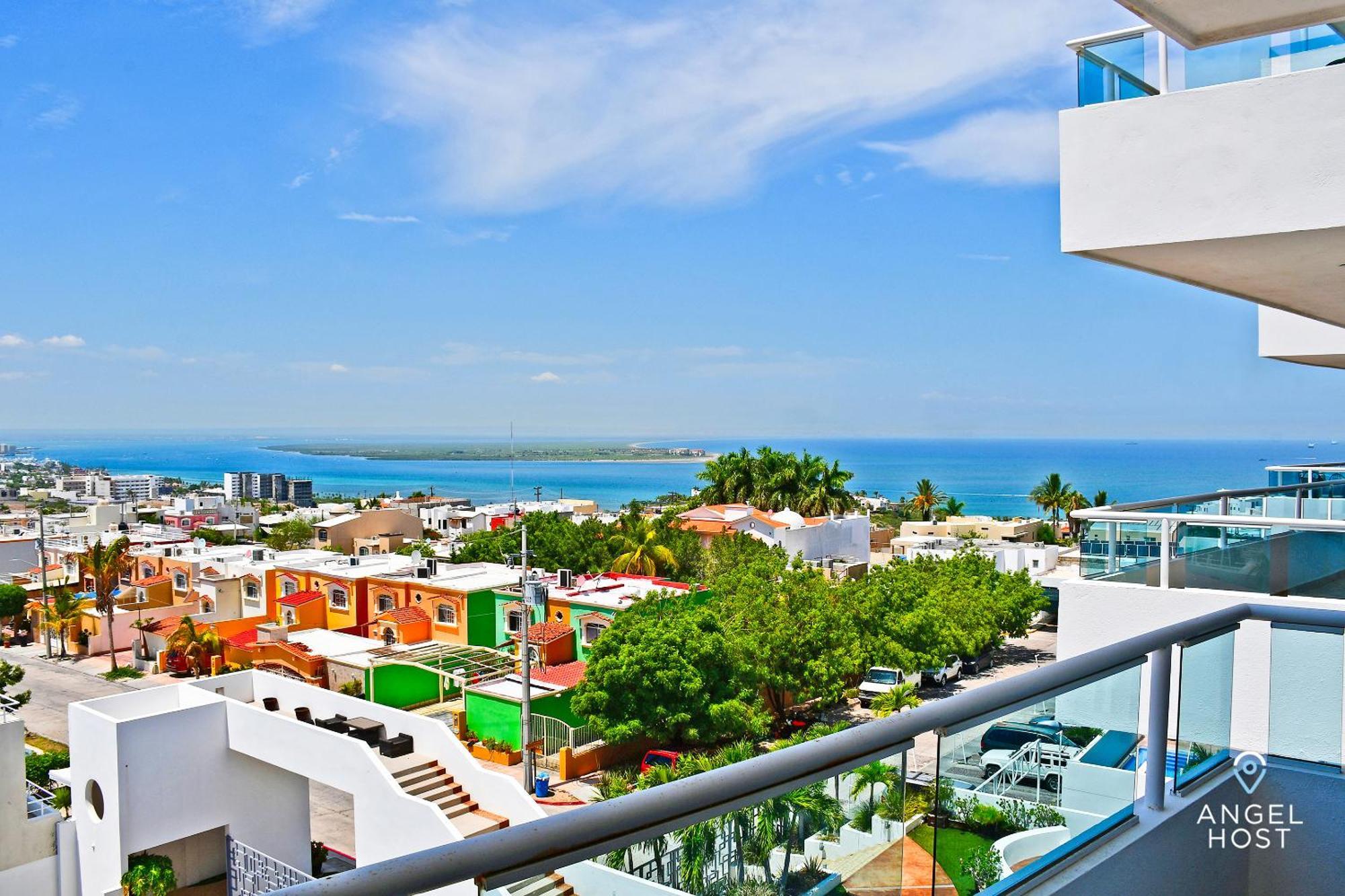 Oceanview Living Space & Balcony With Fiberoptic Wifi! La Paz Bagian luar foto
